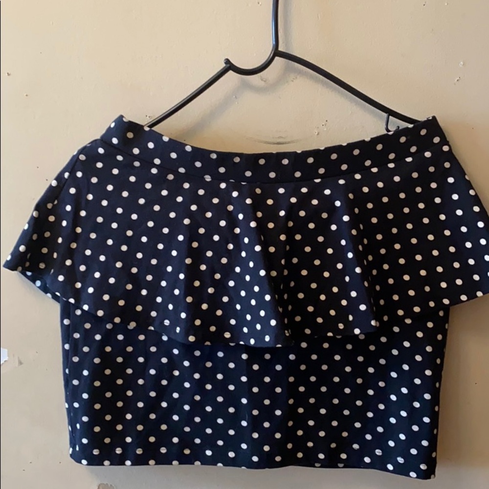 Polka Dot Peplum Skirt